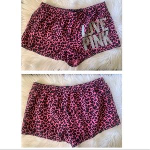 VS Pink Cheeta sleep shorts